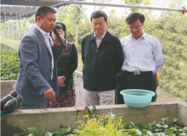 曾任湖北省人民政府副省長(cháng)，民盟中央常委、湖北省主委，省科協(xié)主席郭生練視察萊克集團
